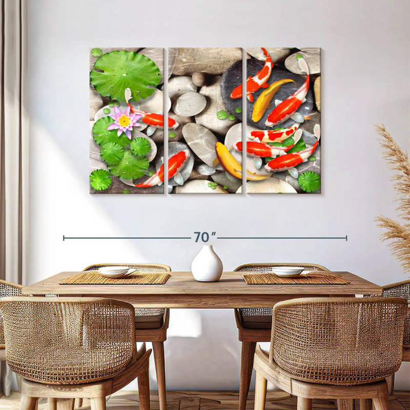 Brampt Pond With Koi, 36" H x 57" W