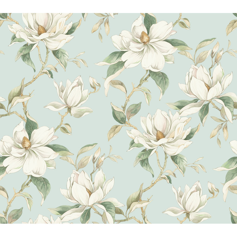 Garden Jewels Wallpaper, White