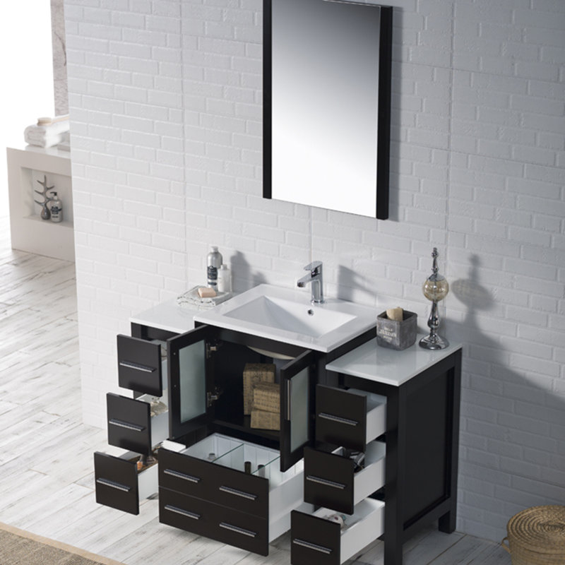 Meuble-lavabo simple 48 po avec lavabo, Espresso
