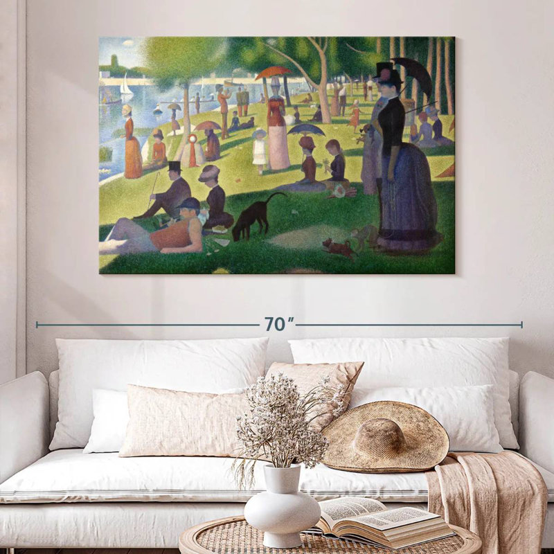Leisha un dimanche sur la Grande Jatte, H 34 po x l 51 po