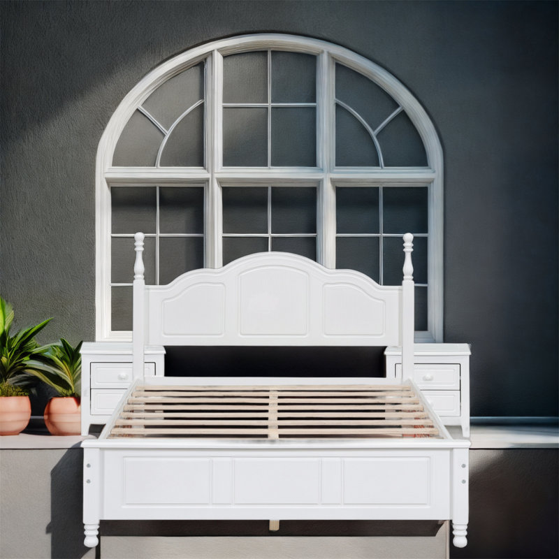 Ensemble de chambre à coucher Dajona, Blanc, Grand