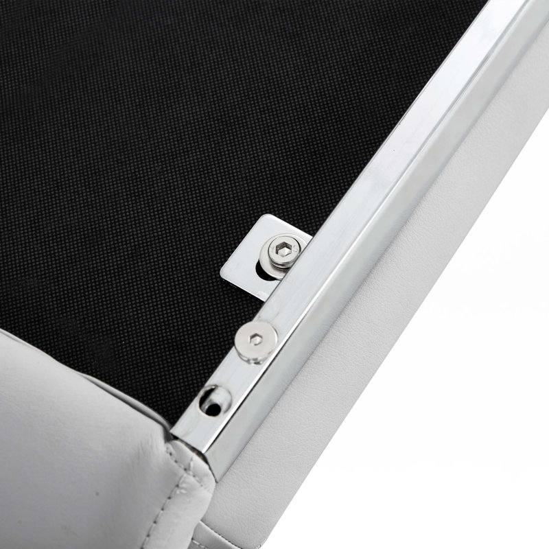 Chaise d'appoint en polyuréthane, Gris clair, Argent argent