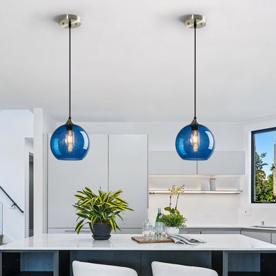 Glass Pendant Lights Kitchen Island Lighting Globe Pendant Light Fixtures Modern Pendant Lighting For Kitchen Island Bedroom Living Dining Room Light Fixture