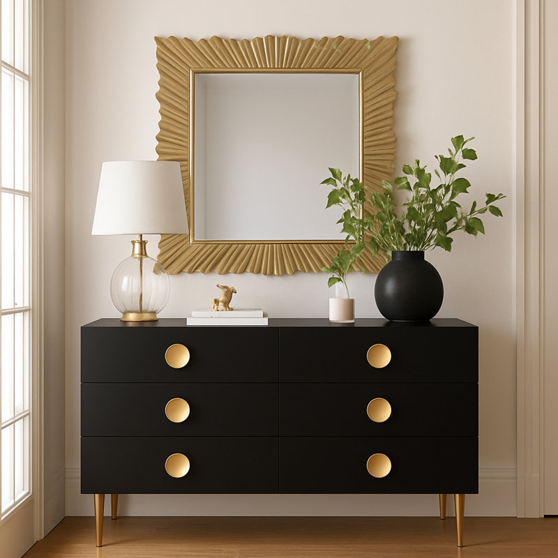 Golda Silverton Accent Mirror, Gold
