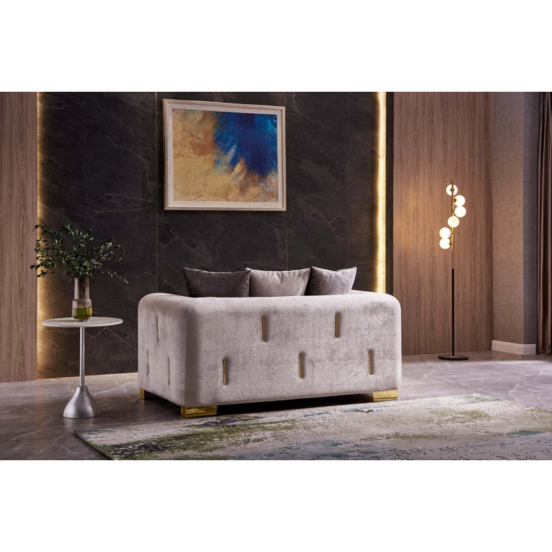 Causeuse de style moderne, Beige