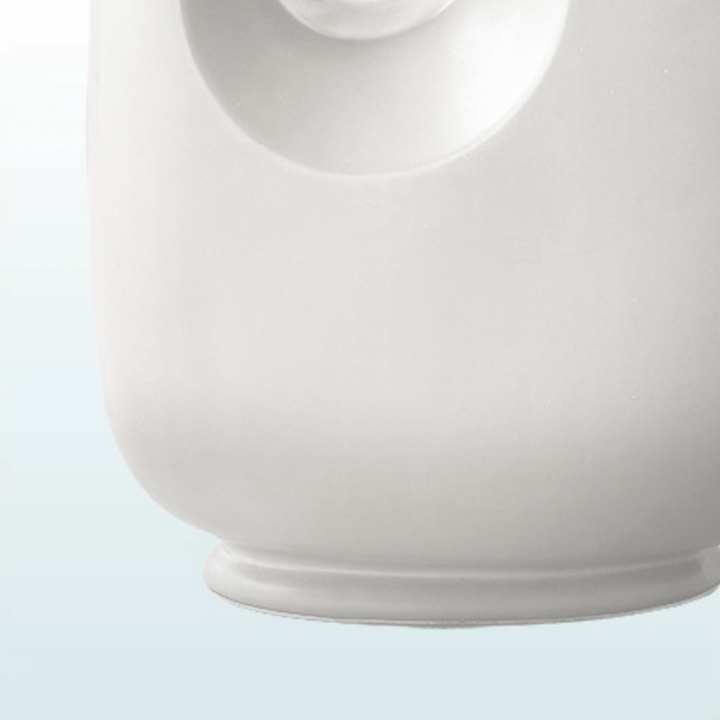 Tasha Standard Table Lamp in Ceramic White and Linen Shade, 25.55'' H X 15.86'' W X 10.71'' D