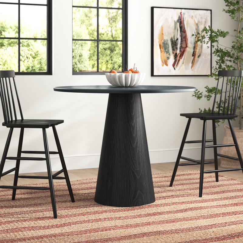 Darlington Round Dining Table, 36" H x 45" W x 45" D, Black