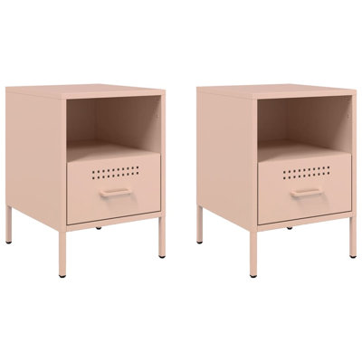 Bedside Cabinets 2 pcs 36x39x50,5 cm Steel