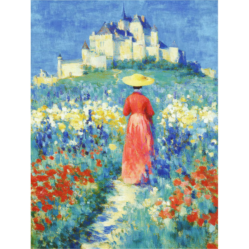 Art mural sur toile Path to the White Village, L 16 po x H 24 po x P 1,5 po