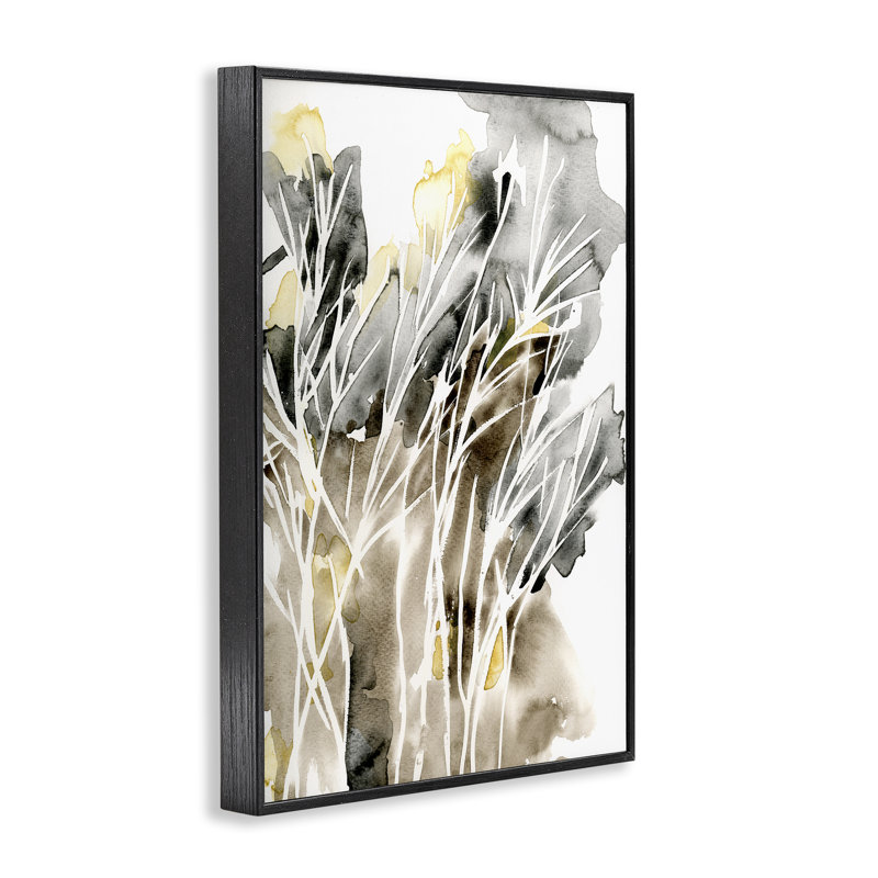  White Strands Watercolor Black Framed Giclee Art by Regina Moore, H 24 po x l 16 po, Giclée encadrée noir minuit