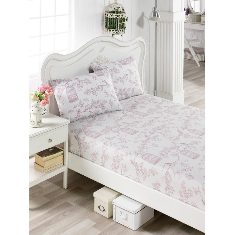 Ensemble de draps en coton 120 fils Abdul-Hakim, 63 po x 79 po ‑ deux taies décoratives
