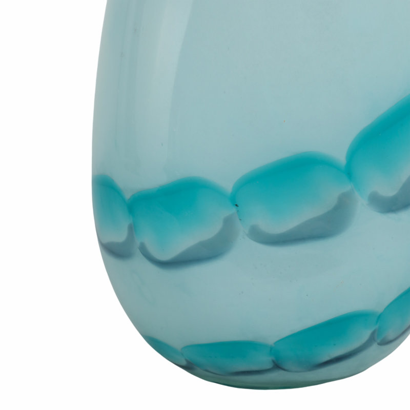 Handmade Glass Table Vase, 12" H x 7" W x 6" D
