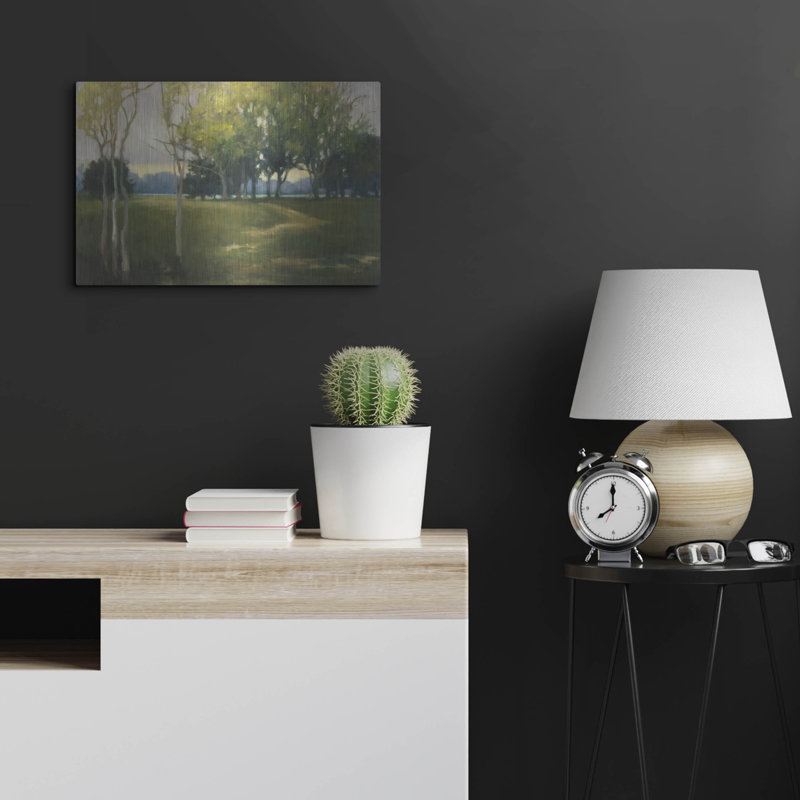 Art mural en métal luxueux «Again Tompon» par Julia Purinton, H 16 po x l 24 po
