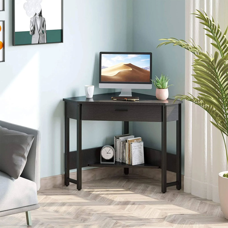 Corner Metal Base Computer Desk