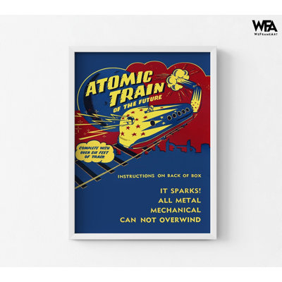 Train atomique du futur par Retrotrans, art rétro de magasin de jouets, cadeau rétro pour grand-père, idée de cadeau d'anniversaire de frère