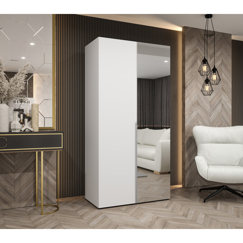 Manufactured Wood Wardrobe, White Matt/Cashmere