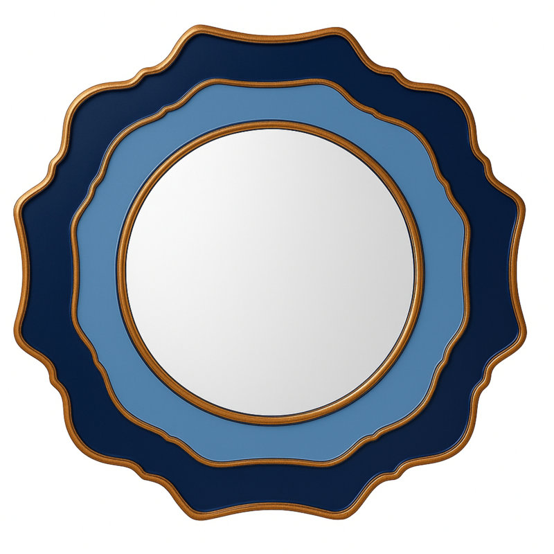 Miroir mural, Bleu
