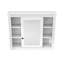 Armoire de salle de bain murale moderne Yanali avec miroir et rangement multi-tablettes-424947089