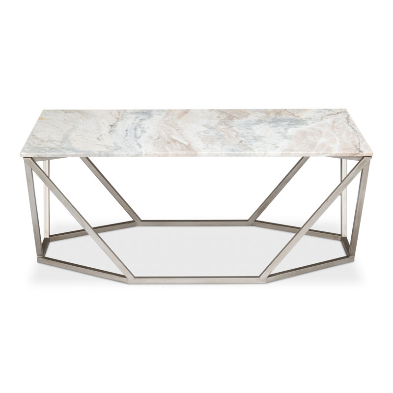 Trapezoid Solid Wood Coffee Table