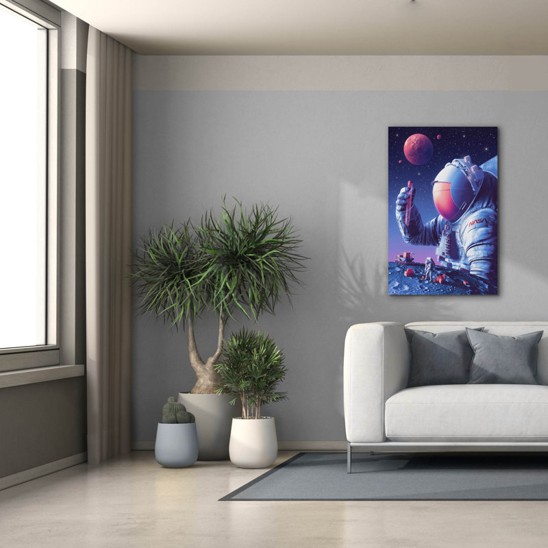 «Epic Graffiti», art mural toile de lune à Mars, multidimensionnelle par la NASA, 26 po x 40 po