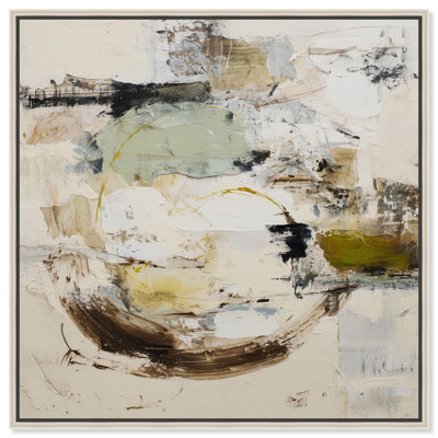 «Neutral Palette II», reproduction d'art sur toile par Art Remedy, cadre argenté, 16 x 16