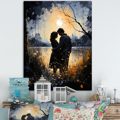 Lutrelle " Romantic Couple Landscape Embracing The Sunset III "