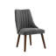 Chaise d'appoint rembourrée et capitonnée-392254311