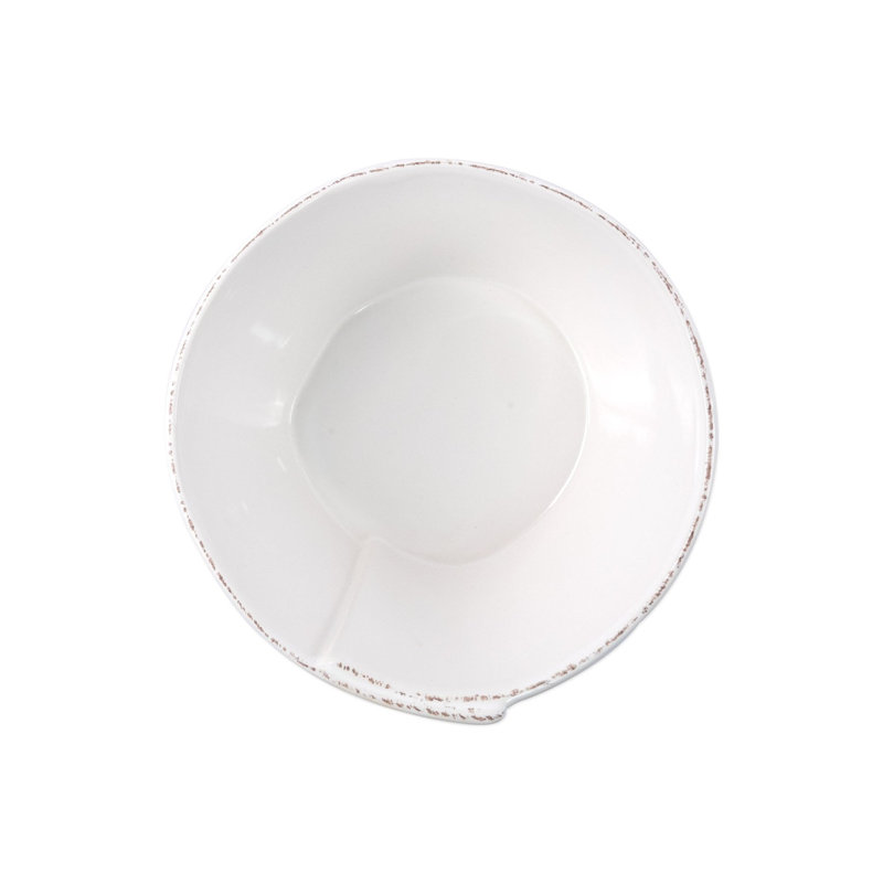 Lastra Stoneware Serving Bowl, 4" H x 8" W x 8" D