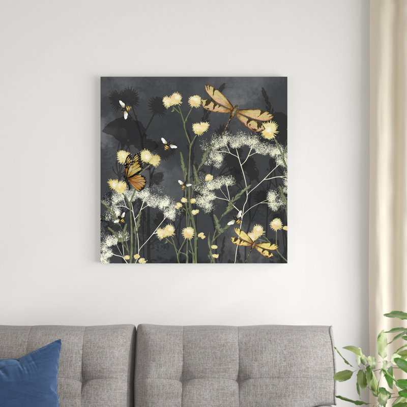 «Garden Magic I» par Jade Reynolds - peinture sur toile tendue, H 30 po x l 30 po