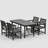 4-Person Outdoor HDPE Dining Table and Chair Set-1883965848
