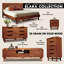 Structure de lit plateforme en bois de noyer massif Elara-916882849-916882848