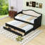 Lit de jour simple avec couchette simple et tiroirs de rangement-1915743565