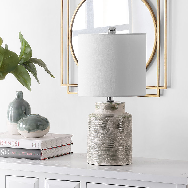 Navilas Ceramic Table Lamp, Gray