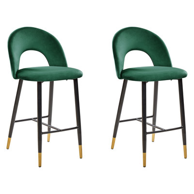 Falton Upholstered Counter Stool with Metal Frame