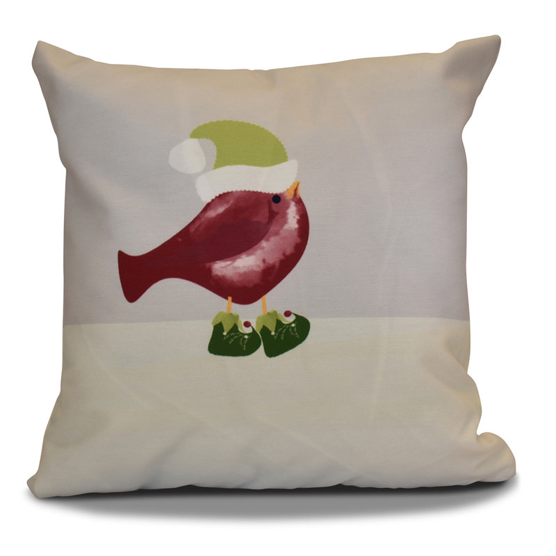 Jump For Joy Reversible Throw Pillow, 18" H x 18" W, Cranberry