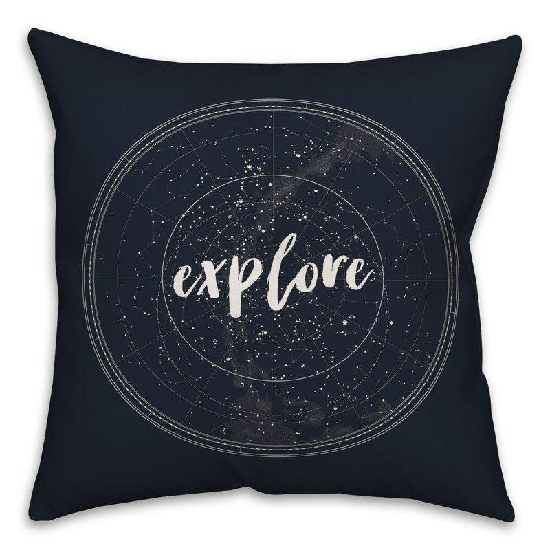 Explore Star Chart Square Pillow Cover & Insert