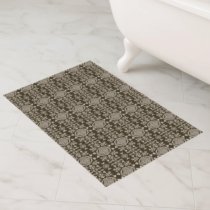 Aubry Decorative Bathmat, Single - 34" L x 21" W, Brown