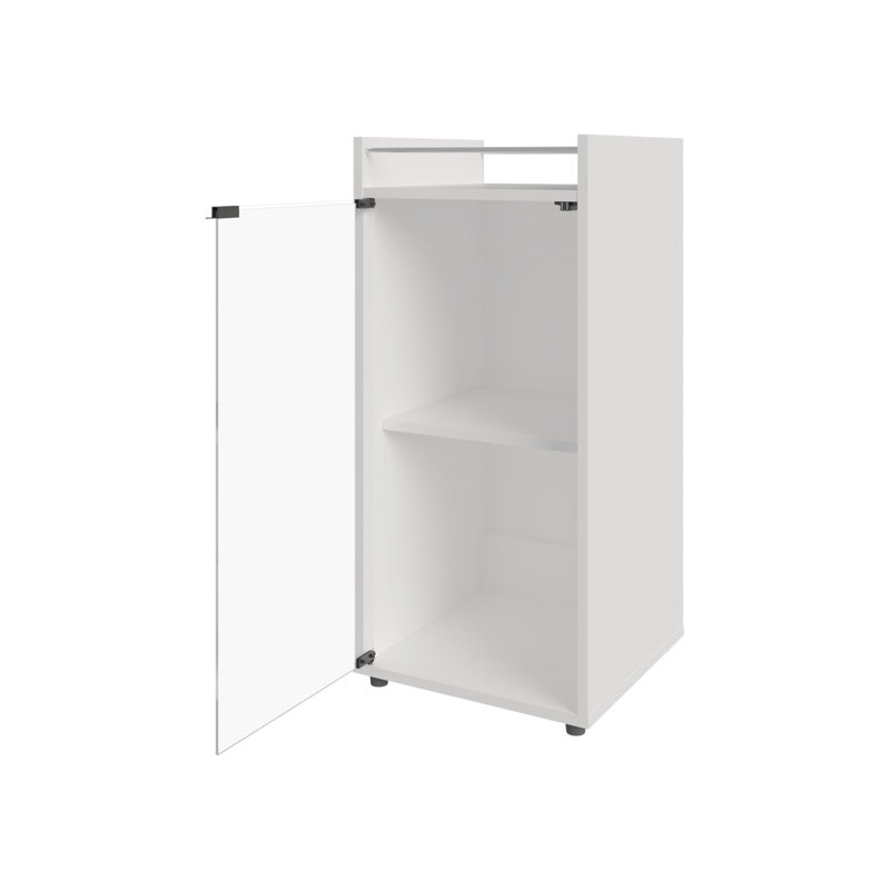 Bar 1 porte avec tablette ouverte, Blanc