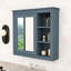 Elegant Wall-Mounted Mirror Medicine Cabinet with Shelves-448845040-448845041