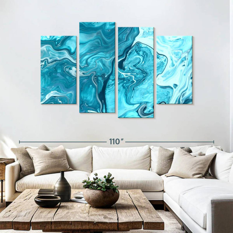 Avery Marble Waves Abstract, 54'' H x 84'' W