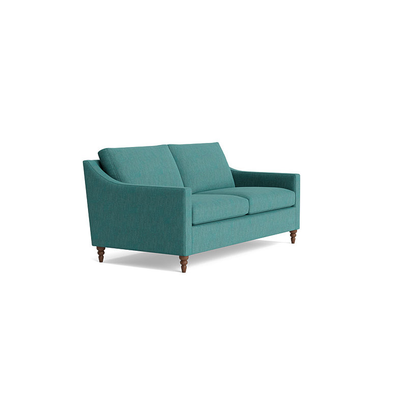 Vera Loveseat (70"), Walnut Finish (Turned), Performance Weave - Spruce
