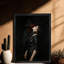Art noir encadré noir, femme morte, bisous-242844235
