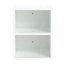 Meuble-lavabo mural modulaire 48 po avec lavabo, armoire latérale et portes à fermeture en douceur 48 po
