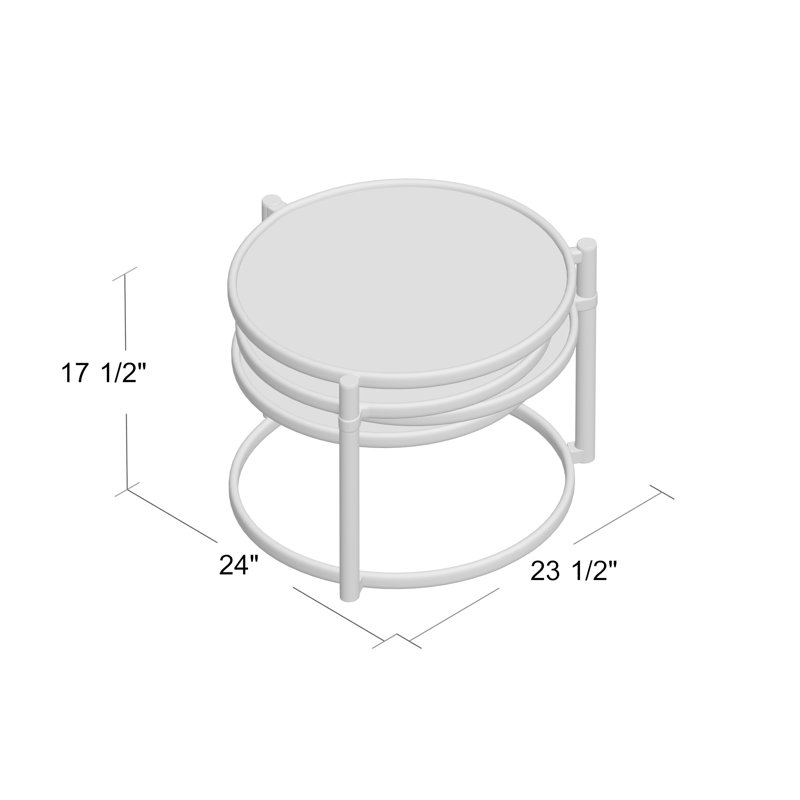 Table basse Glantz, Or rose
