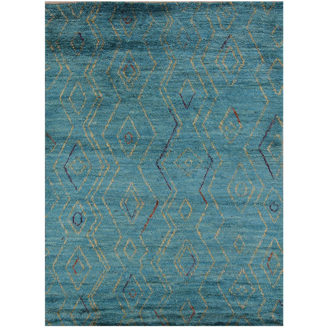 Geometric Hand Knotted 152cm X 210cm Area Rug