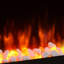 Castleton Fires & Fireplaces 91 cm W White Black Electric Fireplace with 6824.28 BTU