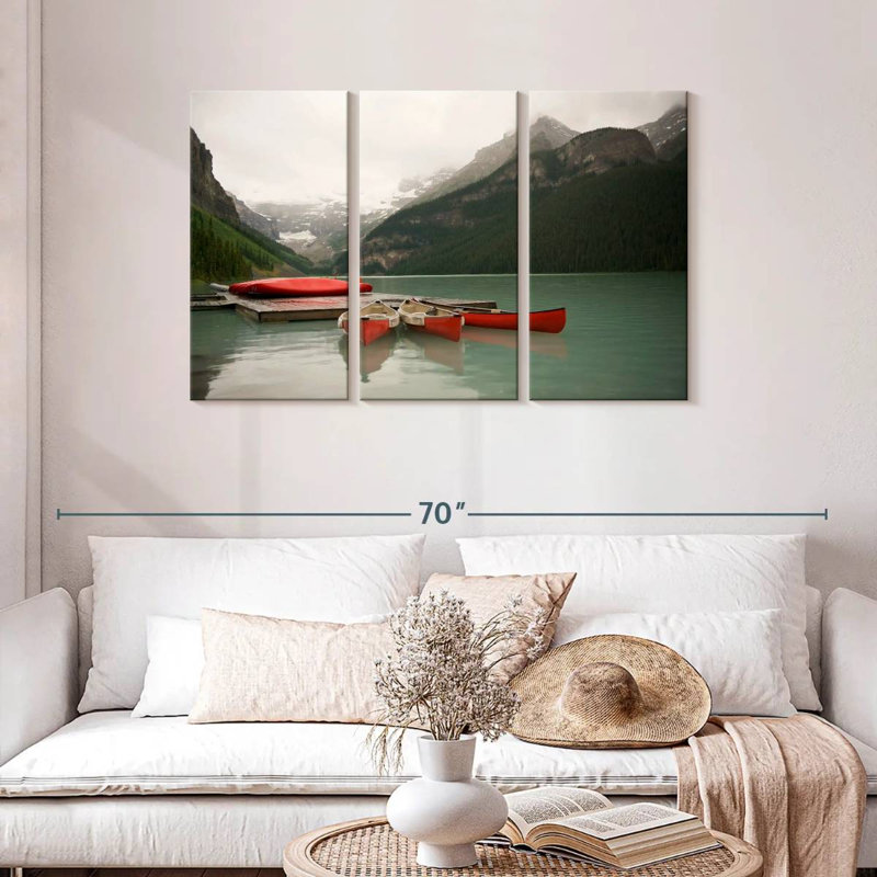 Senne Canoes By Lake Louise, H 28 po x l 45 po