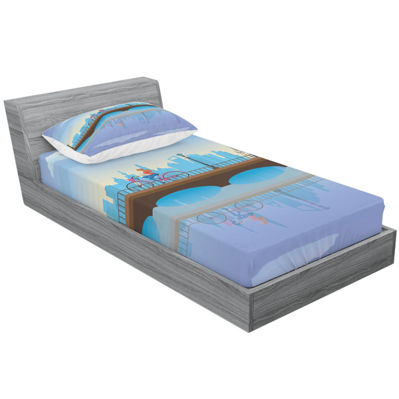 Microfiber Sheet Set, Twin Sheet Set with Fitted Sheet
