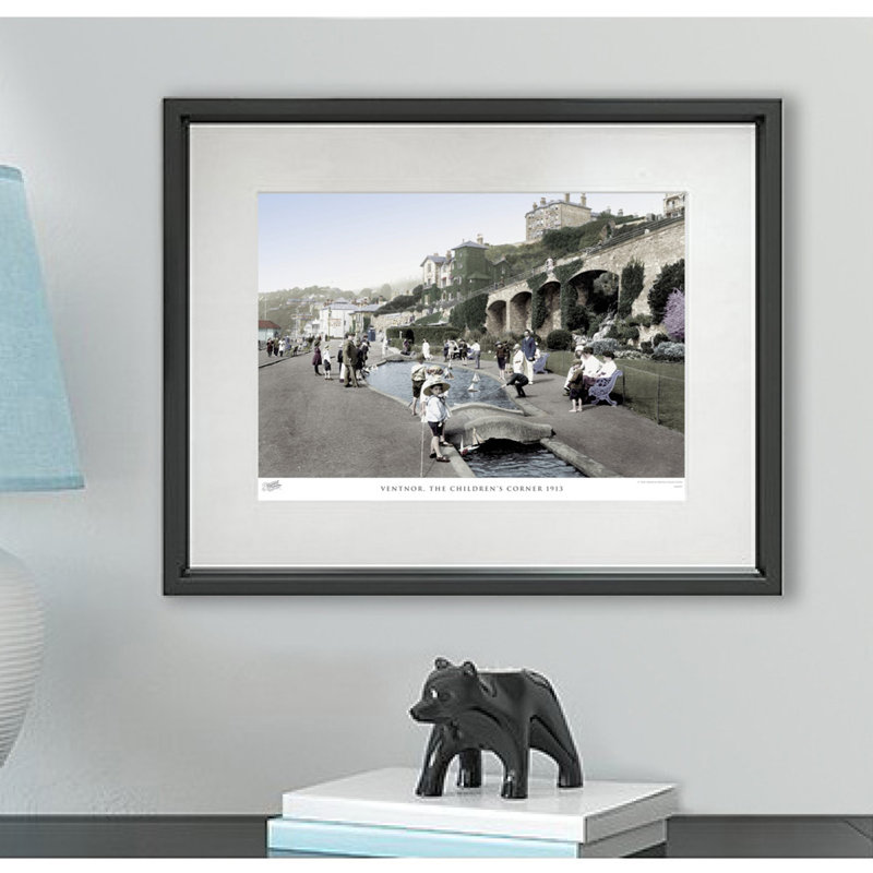 'Ventnor, the Children's Corner 1913' - Picture Frame Photograph Print on Paper, 40cm H x 50cm W x 2.3cm D