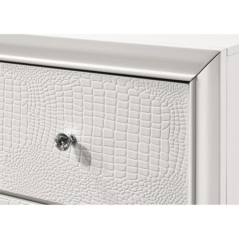 Table de chevet Crisp White Finish